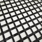 Asphalt Glass Fiber Geogrid 150-150KN/M For Airport Taxiway Pavement