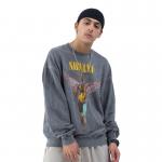 Cotton Acid Wash Crew Neck Jumper Plain 3d Full Print Custom for sale