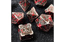 China Sword Metal RPG Dice Hand Polished Cruzu Dungeon And Long DND# supplier
