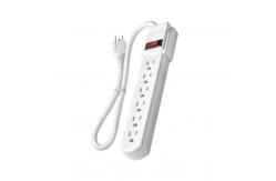 China 6 outlet Power Strip and Extension Socket With 15A Circuit Breaker Surger Protector supplier