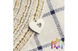 China OEM Handmade Hollow Heart Shaped Engraved Bracelet Charms supplier