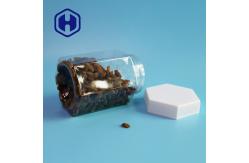 China Hexagonal 23oz 680ml Leak Proof Plastic Jar With Screw Lids supplier