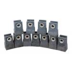 Cement Impact Bimetal Mn13Cr2 Stone Crusher Hammer Head Castings And Forgings