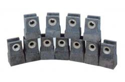 China Cement Impact Bimetal Mn13Cr2 Stone Crusher Hammer Head Castings And Forgings supplier
