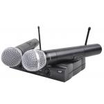 Black Handheld Wireless Microphone Karaoke System 40Hz-18KHz UHF-585 for sale