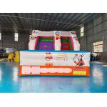 Tarpaulin 4x3m Commercial Inflatable Water Slides Inflatable Bouncy Castle Silk Printing for sale