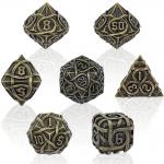 Thorns Striped Metal Dice Set Fantasy DND Multi Faceted Board Game