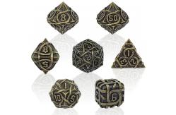 China Thorns Striped Metal Dice Set Fantasy DND Multi Faceted Board Game supplier