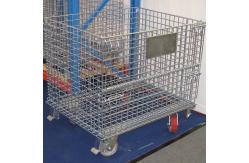 China Metal Wire Mesh Storage Cages , Stackable Collapsible Wire Mesh Containers supplier