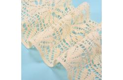 China Crochet Ribbon Cotton Lace Trim  Width 12cm Water Soluble supplier