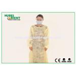 35g/m2 Flexible Elastic Wrist Disposable SMS Isolation Gown for sale