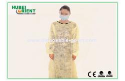 China 35g/m2 Flexible Elastic Wrist Disposable SMS Isolation Gown supplier