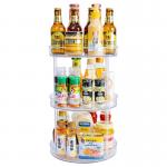 3 Tier Clear 360 Rotating Lazy Susan Tray Countertop Spice Display Rack