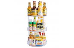 China 3 Tier Clear 360 Rotating Lazy Susan Tray Countertop Spice Display Rack supplier
