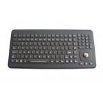 120 Keys Black Panel Mount Ruggedized Keyboard With 25mm Optical Trackball for sale
