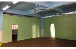 China Office Folding Partition Walls , Melamine Surface Operable Sliding Interior Room Dividers supplier