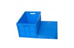China Logo Printing Collapsible Plastic Containers / Folding Storage Crates supplier