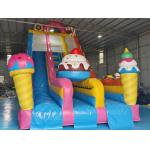 0.55mm PVC Tarpaulin Inflatable Slides Ice Cream Cupcake Cartoon Inflatable Dry Slide High Slide For Kids And Adults for sale