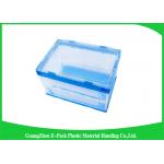 Solid Attached Lids Collapsible Plastic Containers Stocked For Supermarket