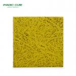 Professional ECO- Friendly KTV Decorate Fiber Cement  Wood Wool Wall Panels For Building Noiseproof for sale