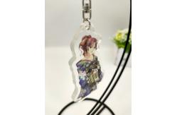China String Attached Printed Acrylic Keychain Cartoon Character supplier