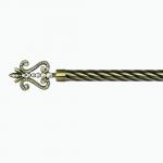 28MM Anti-Brass Diamond Finial Home Window Decoration Twisted Rod 6m Iron Material Curtain Rod Set for sale