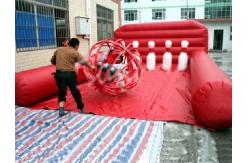 China Inflatable Amusement Park With Human Bowling For Match Games supplier