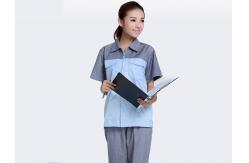 China Lapel Adults Industrial Workwear No Wrinkling With Good Wash Fastness supplier