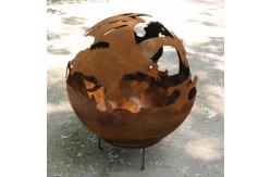 China SPHERE Design Steel Fire Pits Diameter 1000mm spring steel wire round steel pit supplier