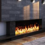 Media Wall Artificial Decorative Flame Led Atomizing Water Steam Fireplace