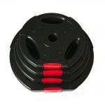 Black Red Cement Coated Weight Plate Set 2.5kg 5kg 7.5kg for sale