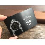 Matte PVD Black Brushed 0.8mm Metal Business Vip Card for sale
