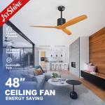Remote Control OEM Decorative Ceiling Fan Without Light 3 Speed Choice for sale