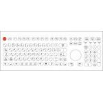 Waterproof  Dustproof Industrial Membrane Keyboard Optical Trackball