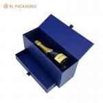 Two Layers Glass Bottle Packaging Box Customized Paper Wine Box With Magnetic Lid for sale