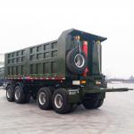 Farm Trailer 3-Axles Hydraulic Rear Dump Draw Bar Full Trailer for sale