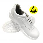 White Steel Ladle Head Anti Smashing Labor Protection Shoes Safety Protection Dust-Free Workshop ESD Anti-Static Food Work Shoes for sale