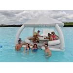 Cutom Design Inflatable Water Leisure Platform With Tent Water Amusement Equipment Floating Island for sale