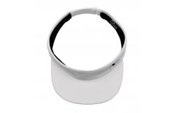 China 1 Inch White Adjustable Sun Visor Cap With Screen Printing Logo supplier