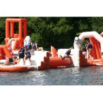 White And Red Inflatable Floating Water Obstacle / Outdoor Water Sports Park for sale