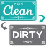 Customized 2mm Kitchen Clean Dirty Dishwasher Clean Sign Magnet 3.54*1.97inch for sale