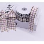 Eco-Friendly 4cm Waffle Woolen Woven Belt DIY Small Fragrant Style Qianniao Grid Hair Accessory Bow Woven Belt for sale