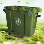 Manufacture Quality 1100 Litre Plastic Four Wheelie Bins Heavy Duty Industrial Plastic Large Dustbin With Wheels for sale
