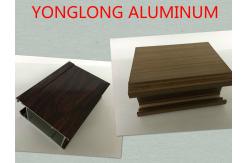 China Multifunctional Extruded Wood Grain Aluminum Profile For Kitchen Square Shape supplier