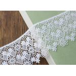 Embroidery French Venice Guipure Cotton Lace Trim  / Floral Lace Ribbon for sale