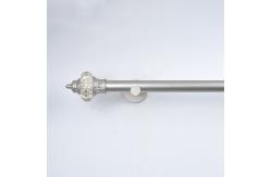 China Custom Curtain Pole Accessories 28mm Extendable Window Curtain Rod Set supplier