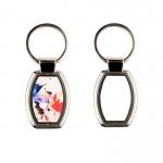 Sublimation Rotary Keychain Business Gift Custom Logo Double Sided Sublimation Keychain Blanks Metal Keyring Blanks for sale