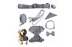 China Breathable Dog Collar Harness And Leash Set Printed Customized Harness Leash Set supplier