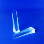 Transparent Optical Quartz Glass Rectangular Optical Wedge Prism Element for sale