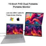 Horizontal 250 Nit Brightness Dual Laptop Monitor Extender 1920x1080 for sale